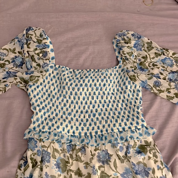 NEW/WORN ONCE TAYLOR GREEN AND BLUE MAXI DRESS! - Size 10 - Picture 5 of 6